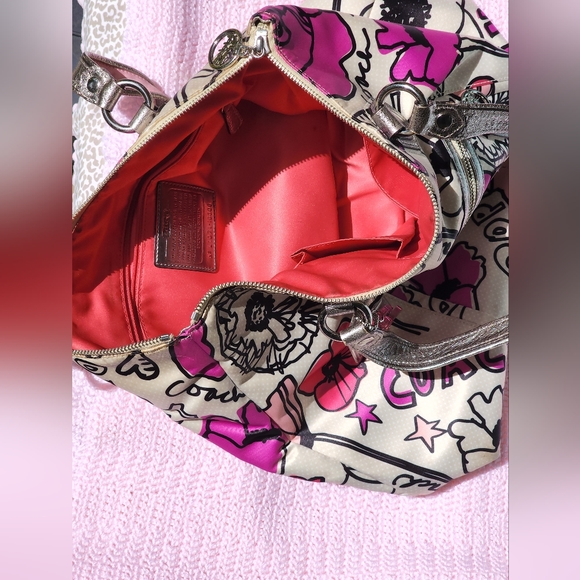 SOLD *****COACH Kyra Graffiti Rocker handbag crossbody 16308 purse - Picture 2 of 8